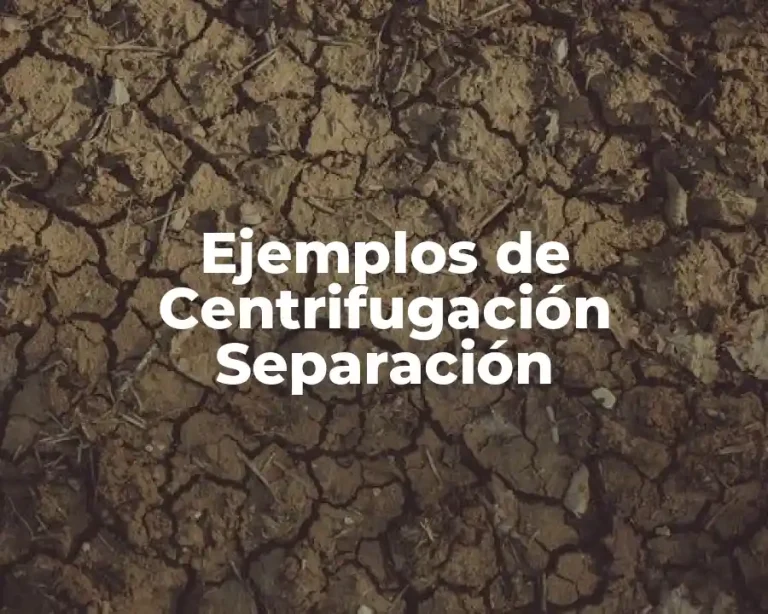 Ejemplos de Centrifugación Separación