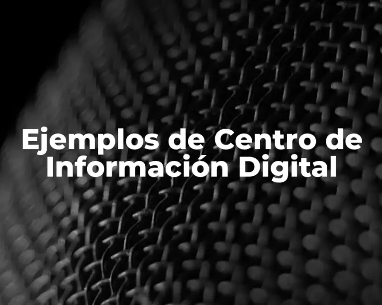 Ejemplos de Centro de Información Digital