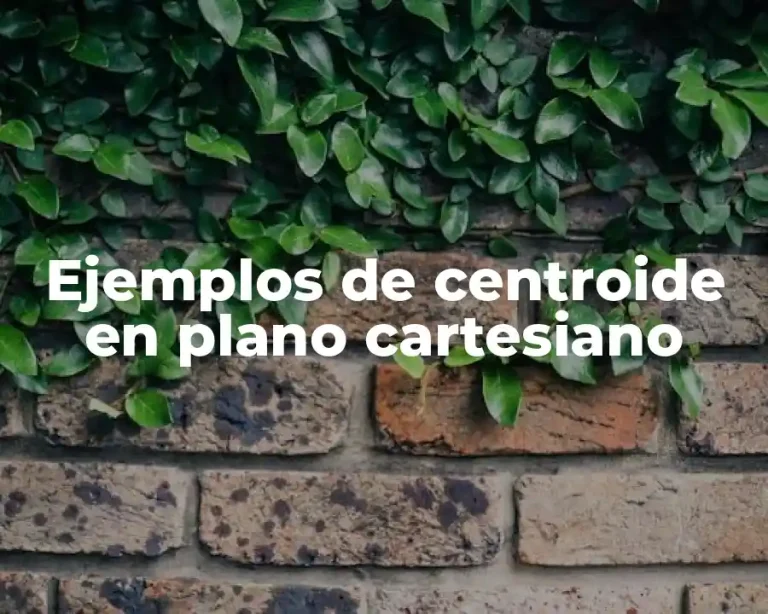 Ejemplos de centroide en plano cartesiano