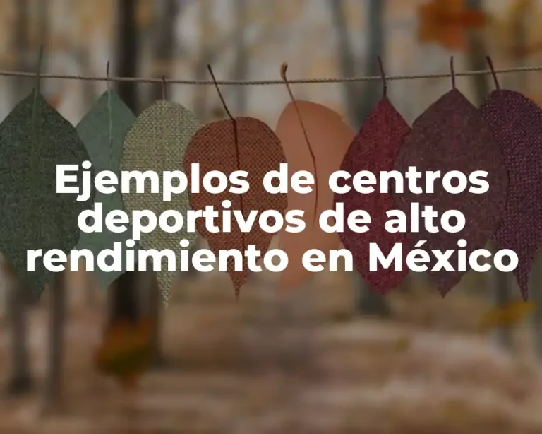 Ejemplos de centros deportivos de alto rendimiento en México