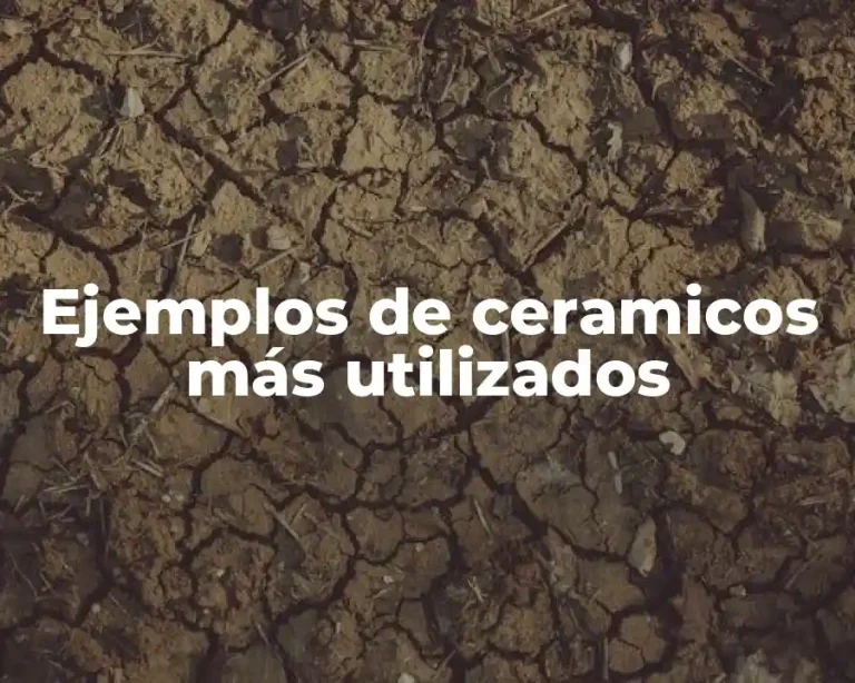 Ejemplos de ceramicos más utilizados