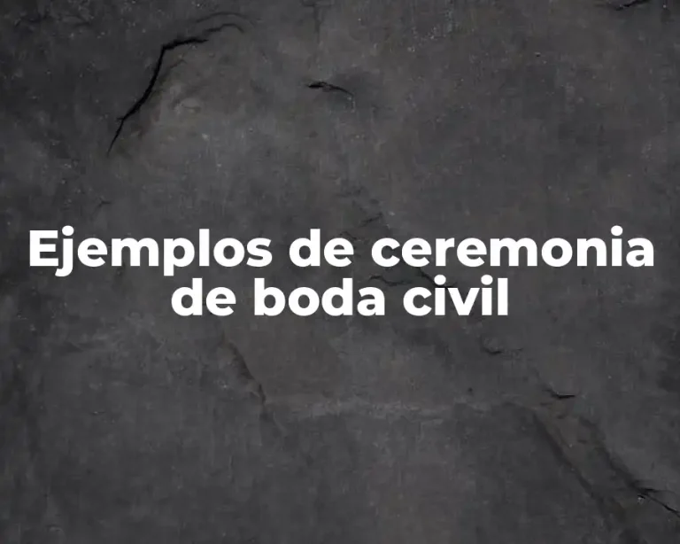 Ejemplos de ceremonia de boda civil