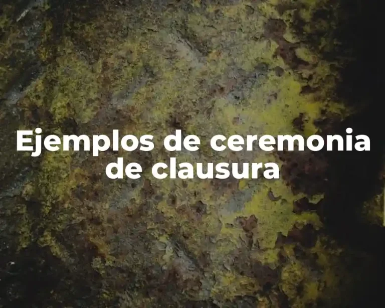 Ejemplos de ceremonia de clausura