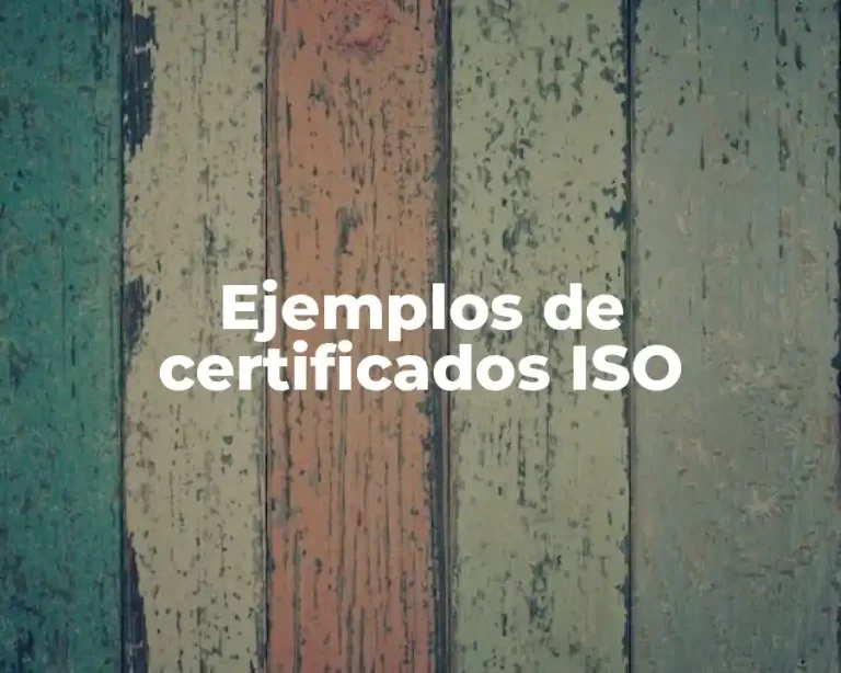 Ejemplos de certificados ISO
