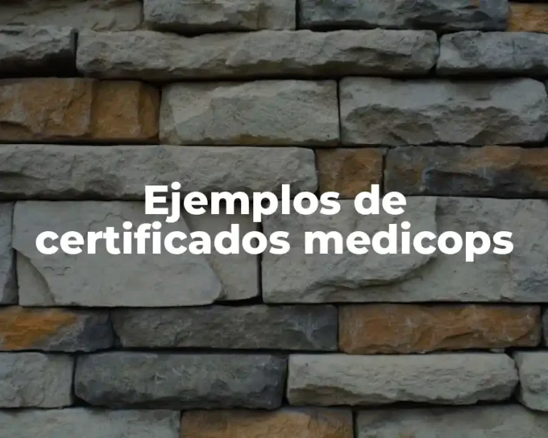 Ejemplos de certificados medicops
