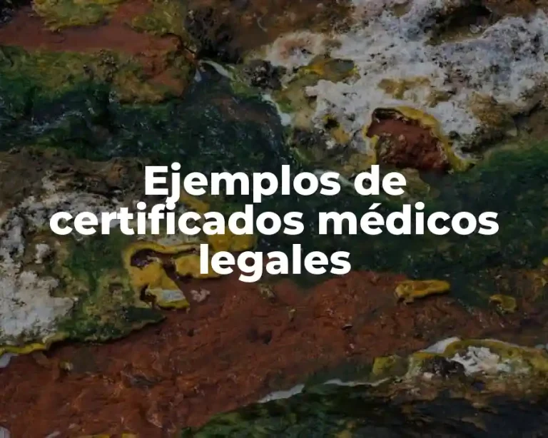 Ejemplos de certificados médicos legales