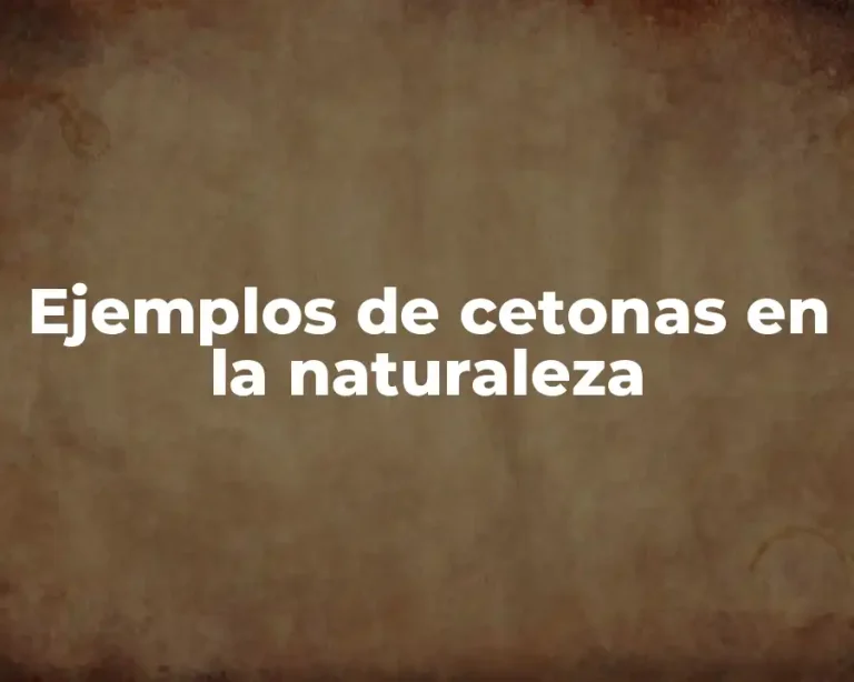 Ejemplos de cetonas en la naturaleza