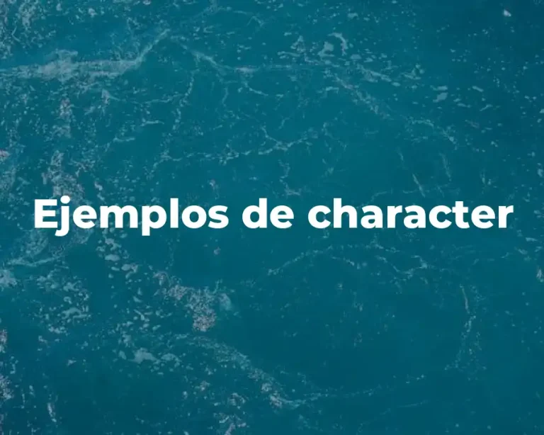 Ejemplos de character
