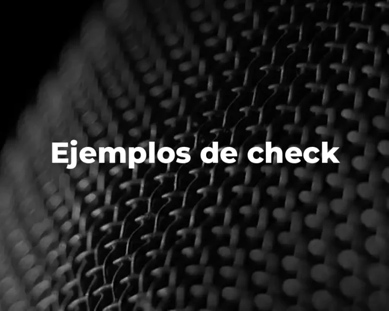 Ejemplos de check
