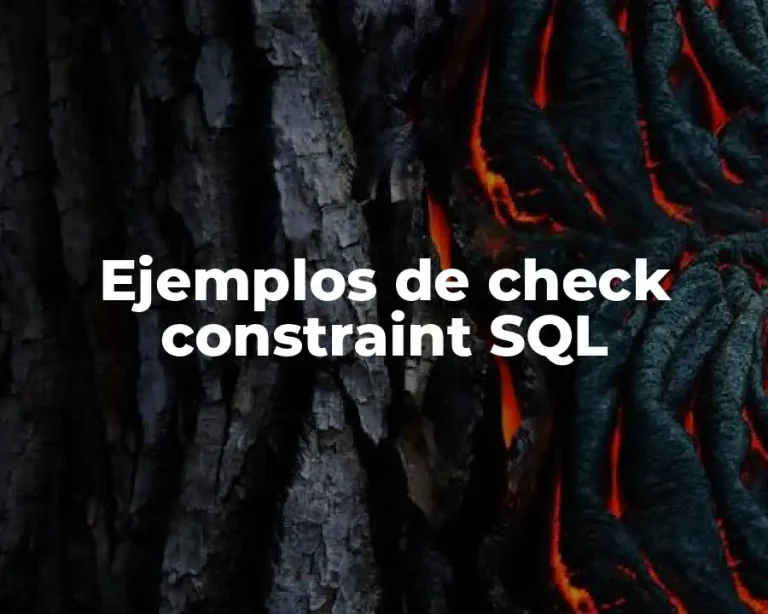 Ejemplos de check constraint SQL