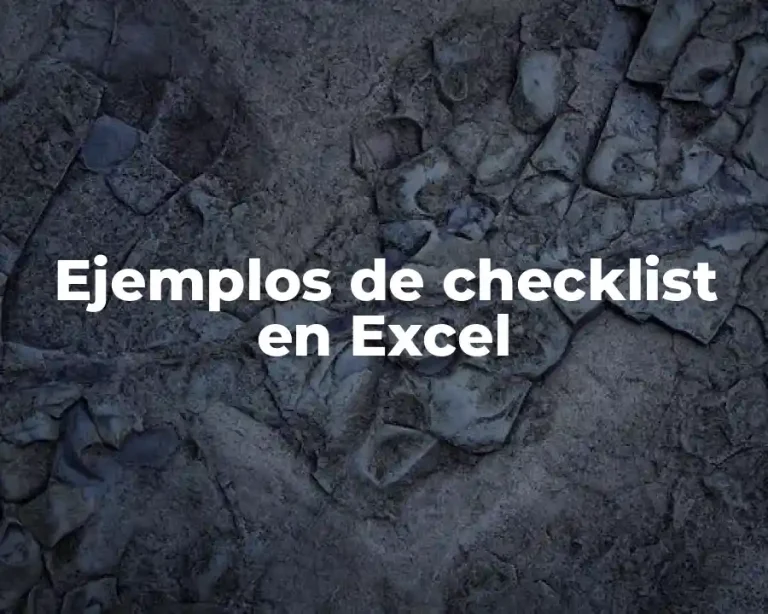Ejemplos de checklist en Excel
