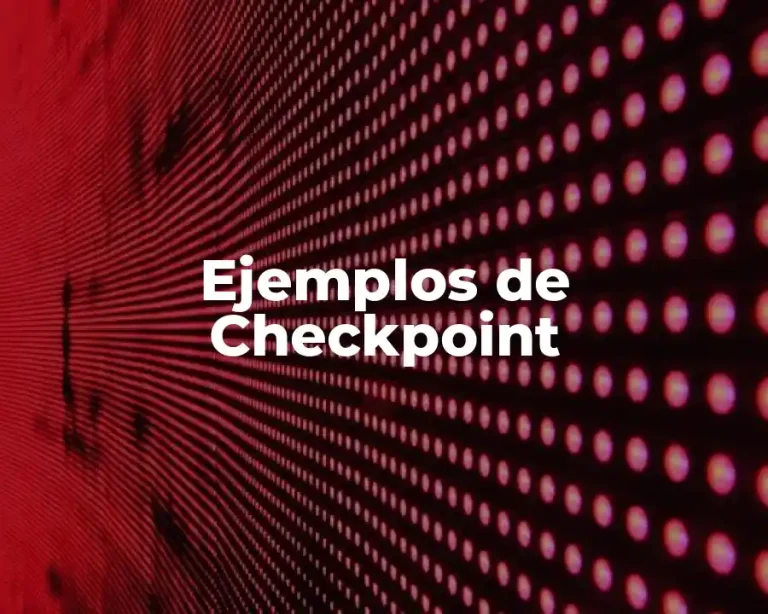 Ejemplos de Checkpoint