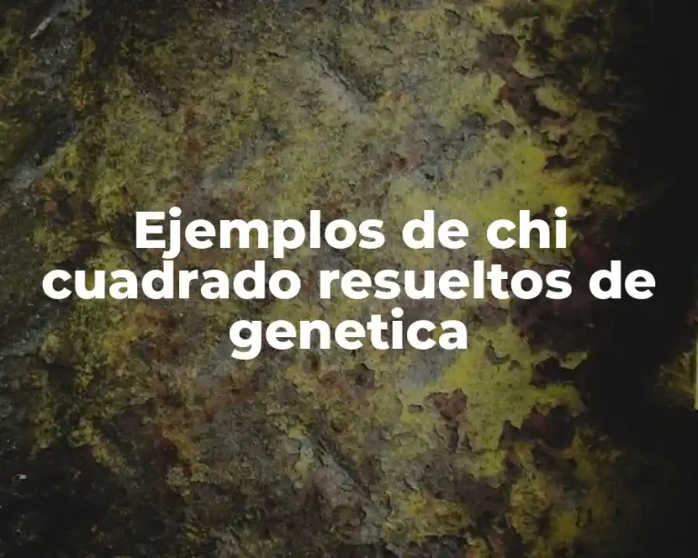 Ejemplos de chi cuadrado resueltos de genetica
