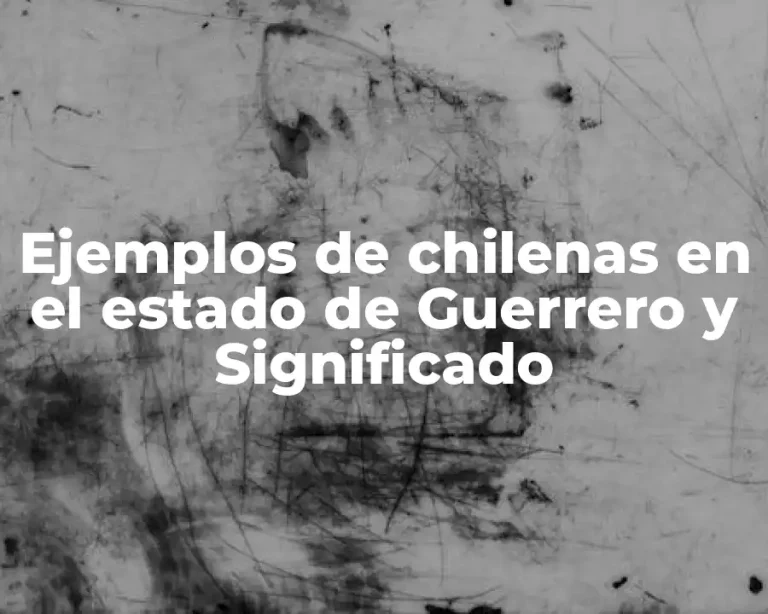 Ejemplos de chilenas en el estado de Guerrero y Significado