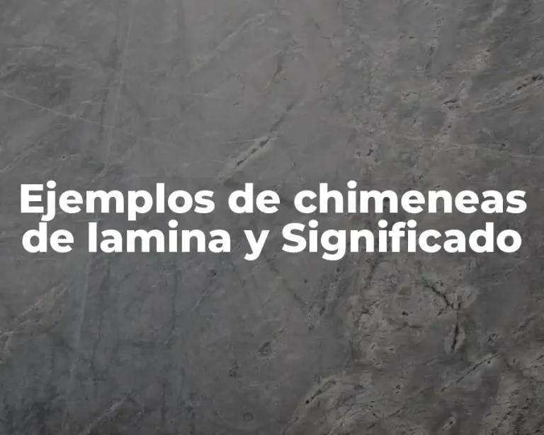 Ejemplos de chimeneas de lamina y Significado