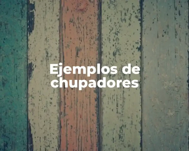 Ejemplos de chupadores