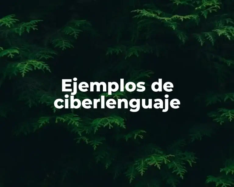 Ejemplos de ciberlenguaje