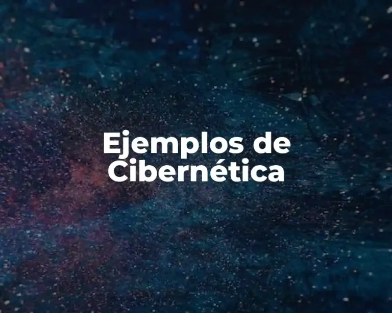 Ejemplos de Cibernética
