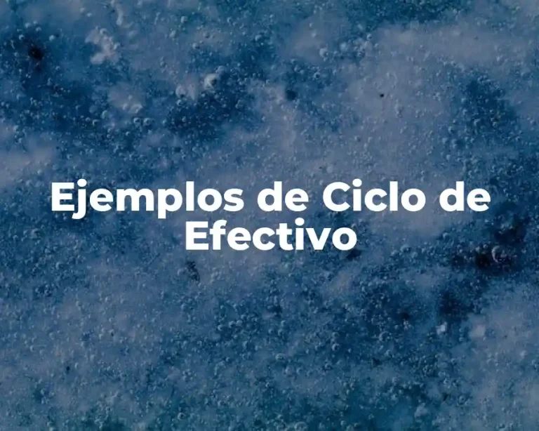 Ejemplos de Ciclo de Efectivo