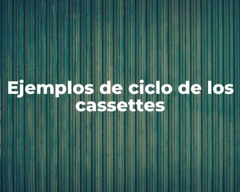 Ejemplos de ciclo de los cassettes