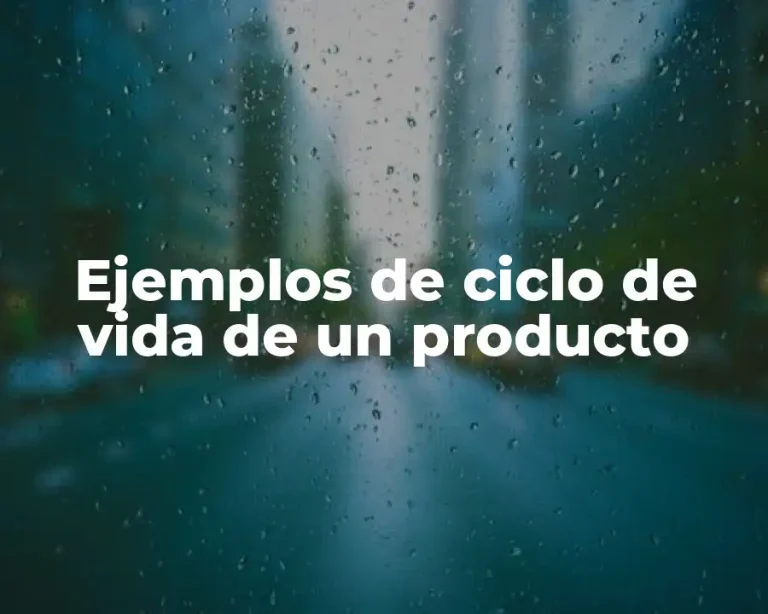Ejemplos de ciclo de vida de un producto