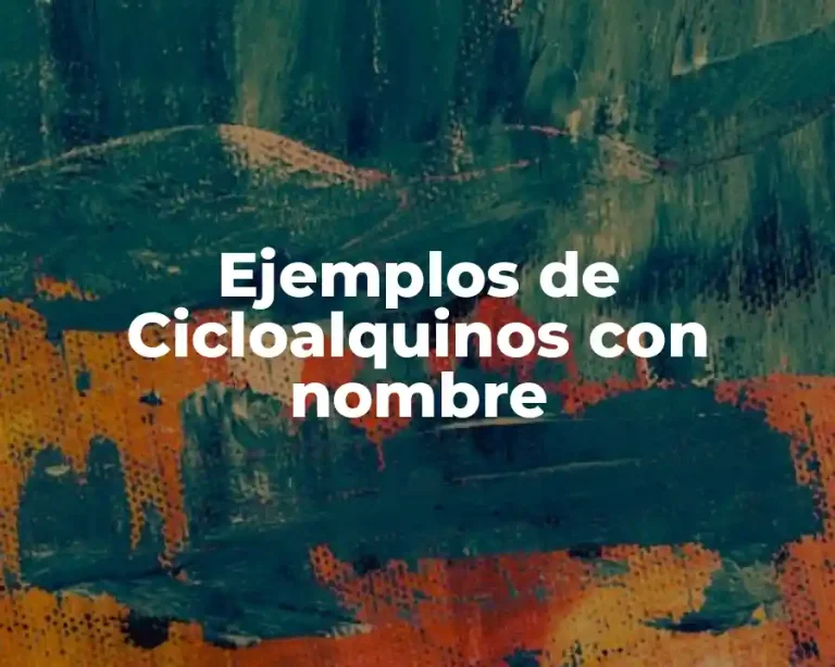 Ejemplos de Cicloalquinos con nombre