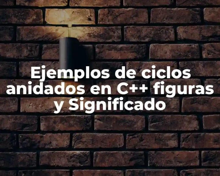 Ejemplos de ciclos anidados en C++ figuras y Significado