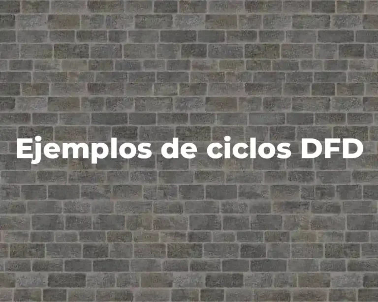 Ejemplos de ciclos DFD