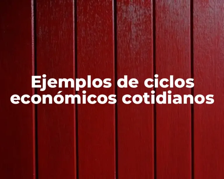 Ejemplos de ciclos económicos cotidianos