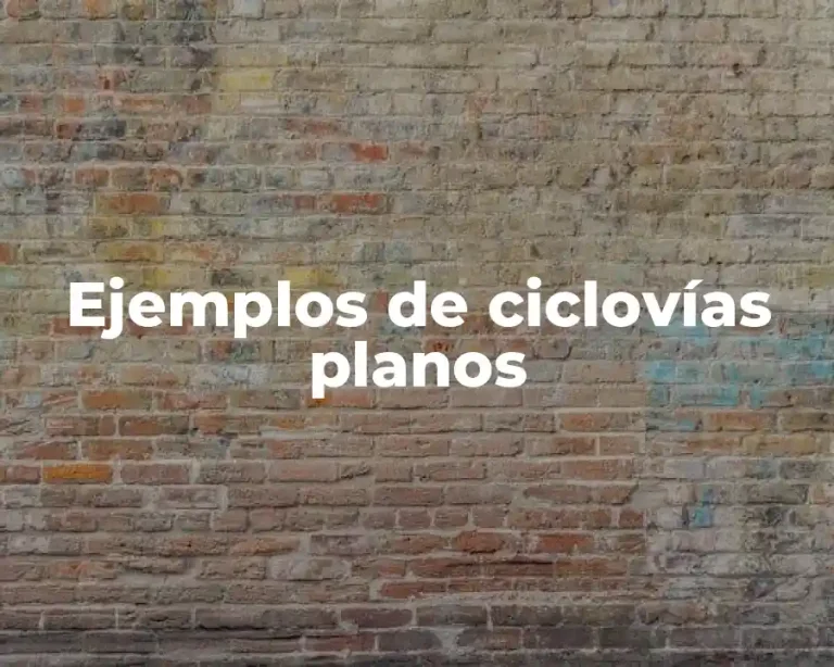 Ejemplos de ciclovías planos
