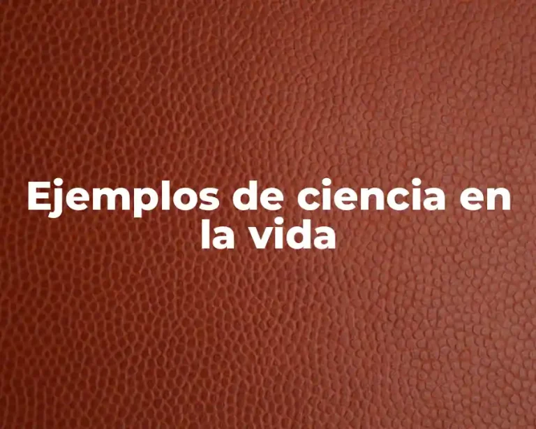 Ejemplos de ciencia en la vida