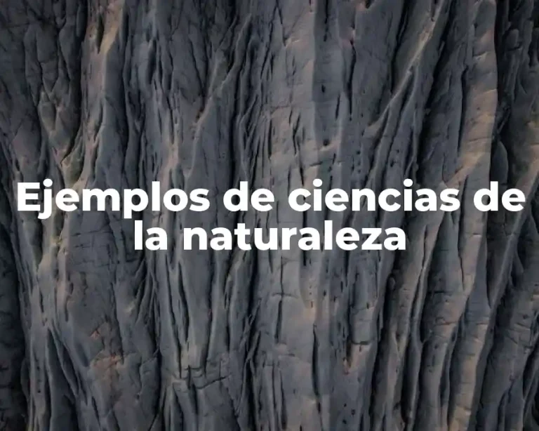 Ejemplos de ciencias de la naturaleza