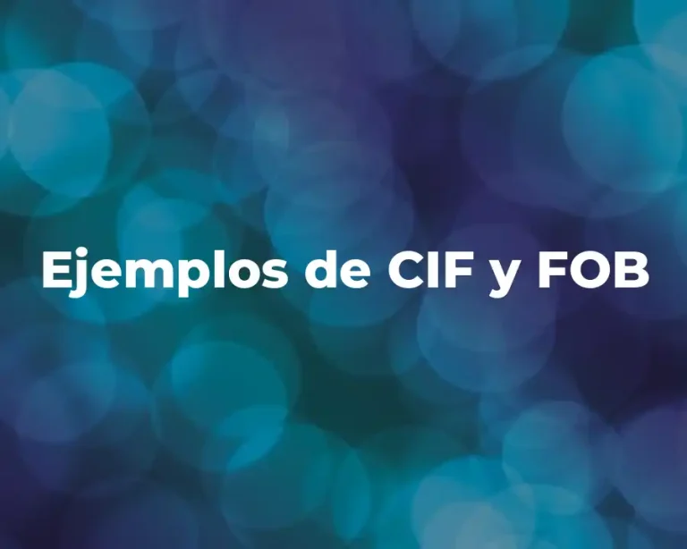 Ejemplos de CIF y FOB