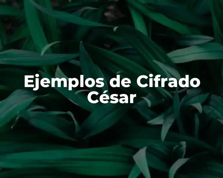 Ejemplos de Cifrado César
