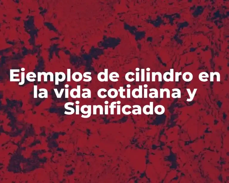 Ejemplos de cilindro en la vida cotidiana y Significado