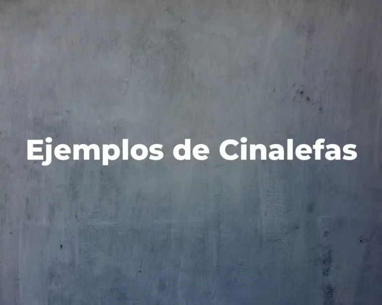 Ejemplos de Cinalefas