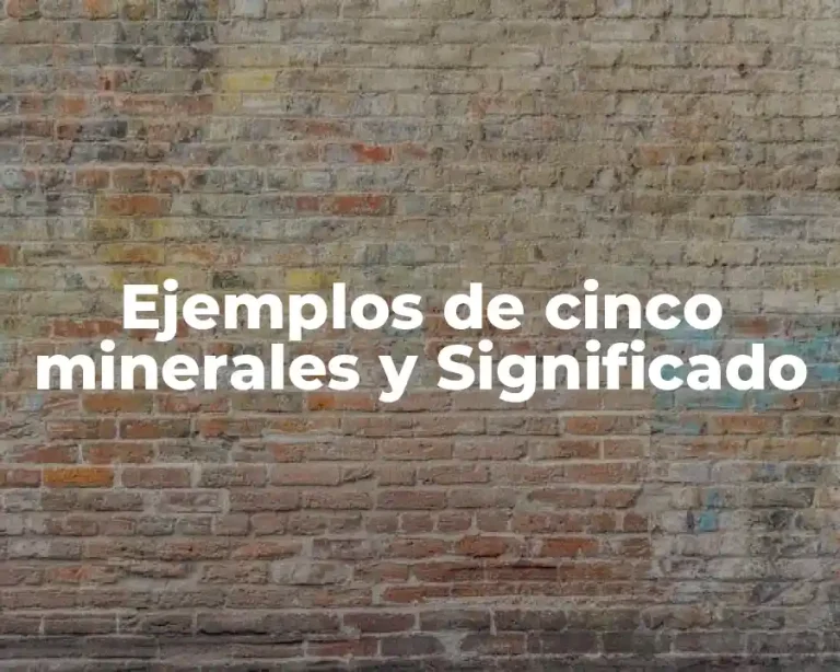 Ejemplos de cinco minerales y Significado