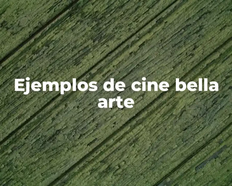 Ejemplos de cine bella arte
