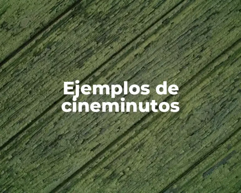 Ejemplos de cineminutos