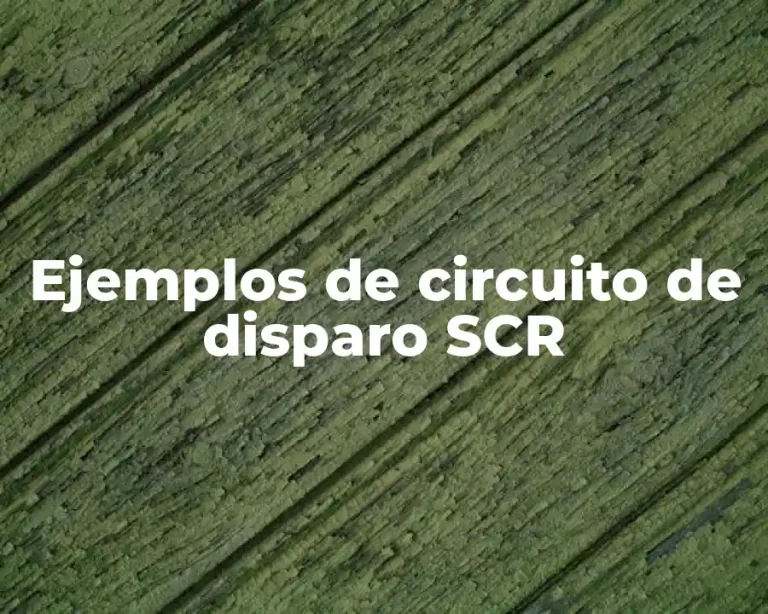 Ejemplos de circuito de disparo SCR