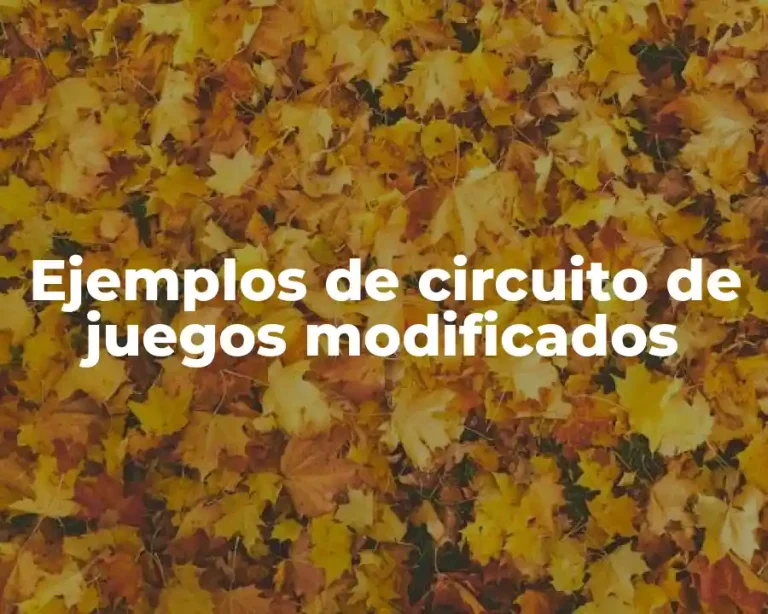 Ejemplos de circuito de juegos modificados