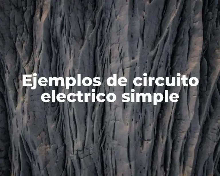 Ejemplos de circuito electrico simple