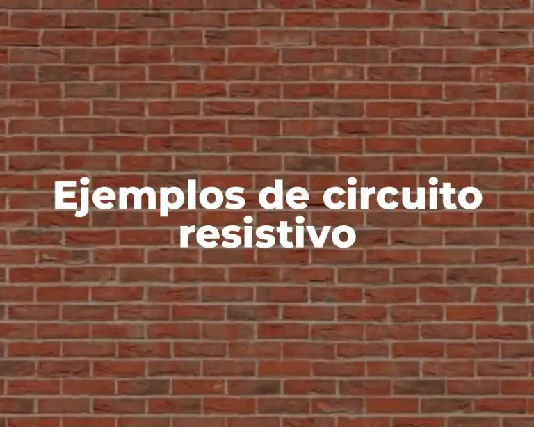 Ejemplos de circuito resistivo
