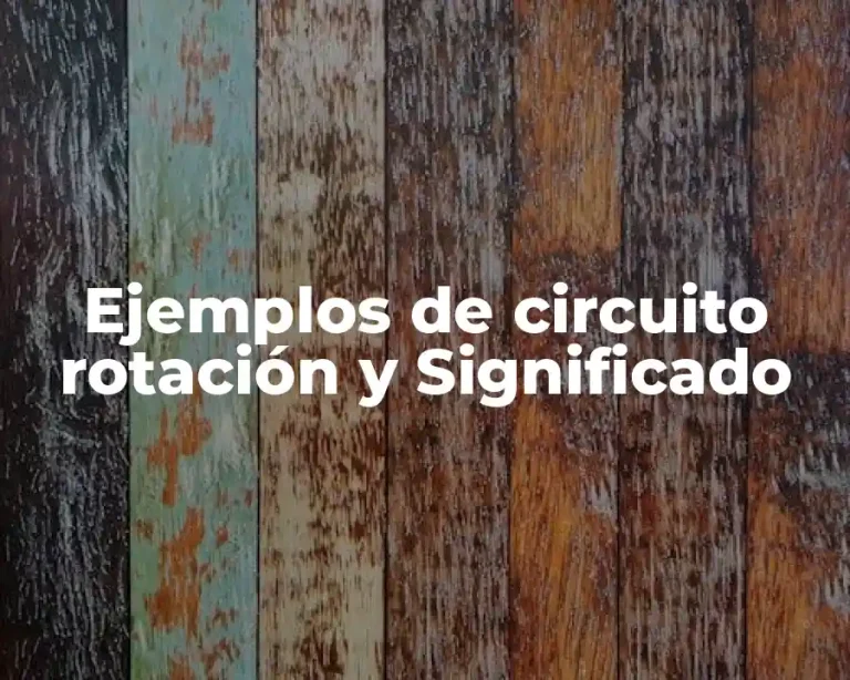 Ejemplos de circuito rotación y Significado