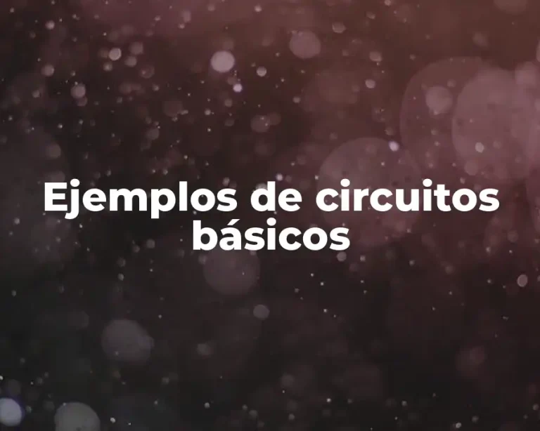 Ejemplos de circuitos básicos