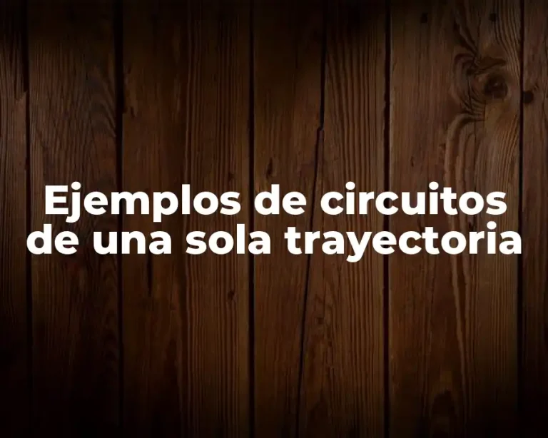 Ejemplos de circuitos de una sola trayectoria