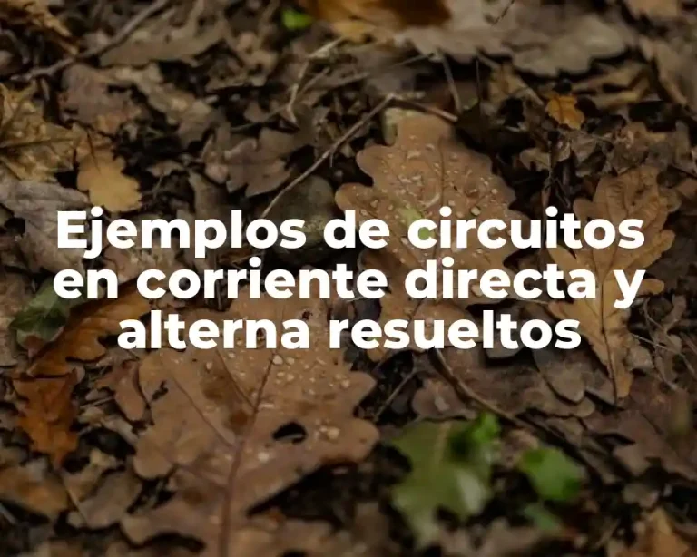 Ejemplos de circuitos en corriente directa y alterna resueltos