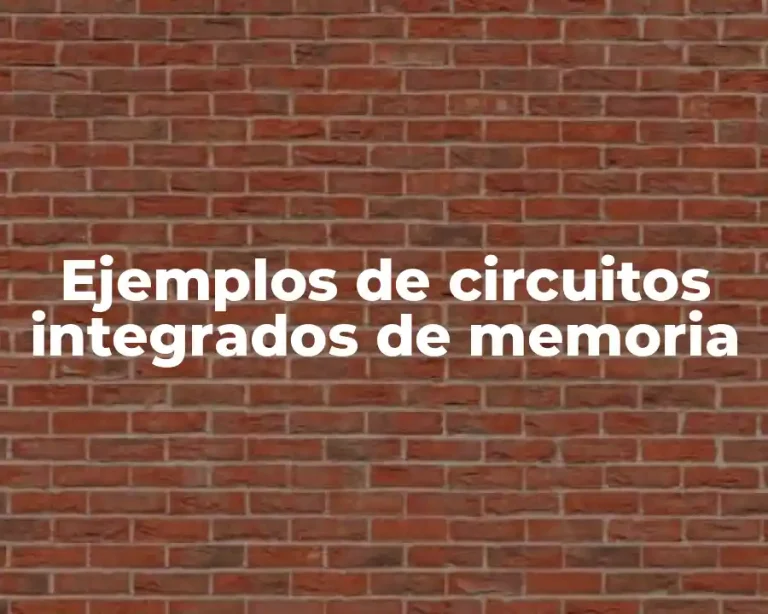 Ejemplos de circuitos integrados de memoria