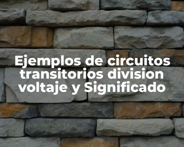 Ejemplos de circuitos transitorios division voltaje y Significado