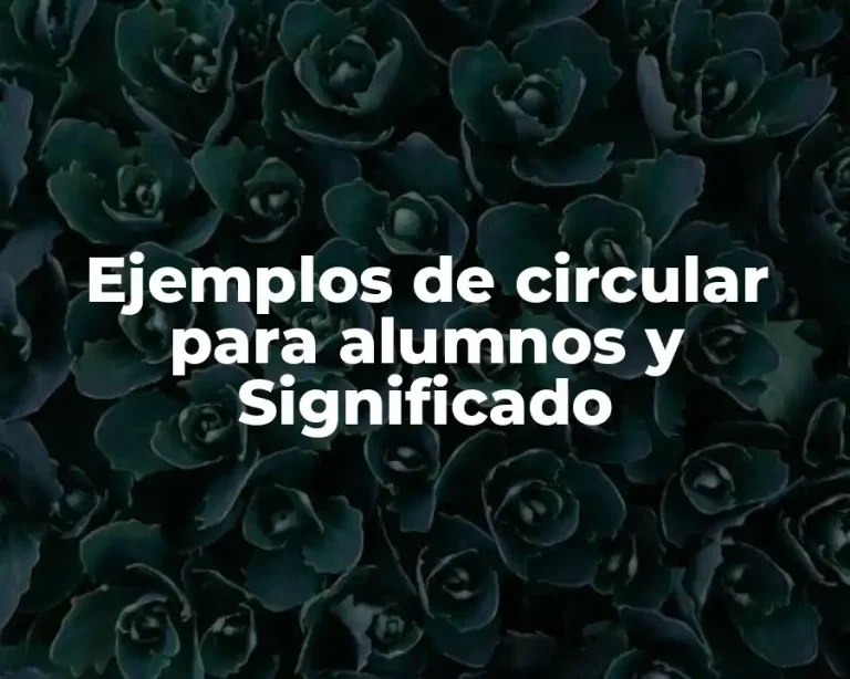 Ejemplos de circular para alumnos y Significado